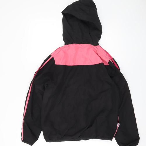 Lonsdale Women’s Black Pink Windbreaker Jacket Size 12