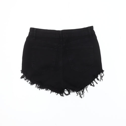 KanCan Women's Black Cut-Off Denim Shorts Size 28