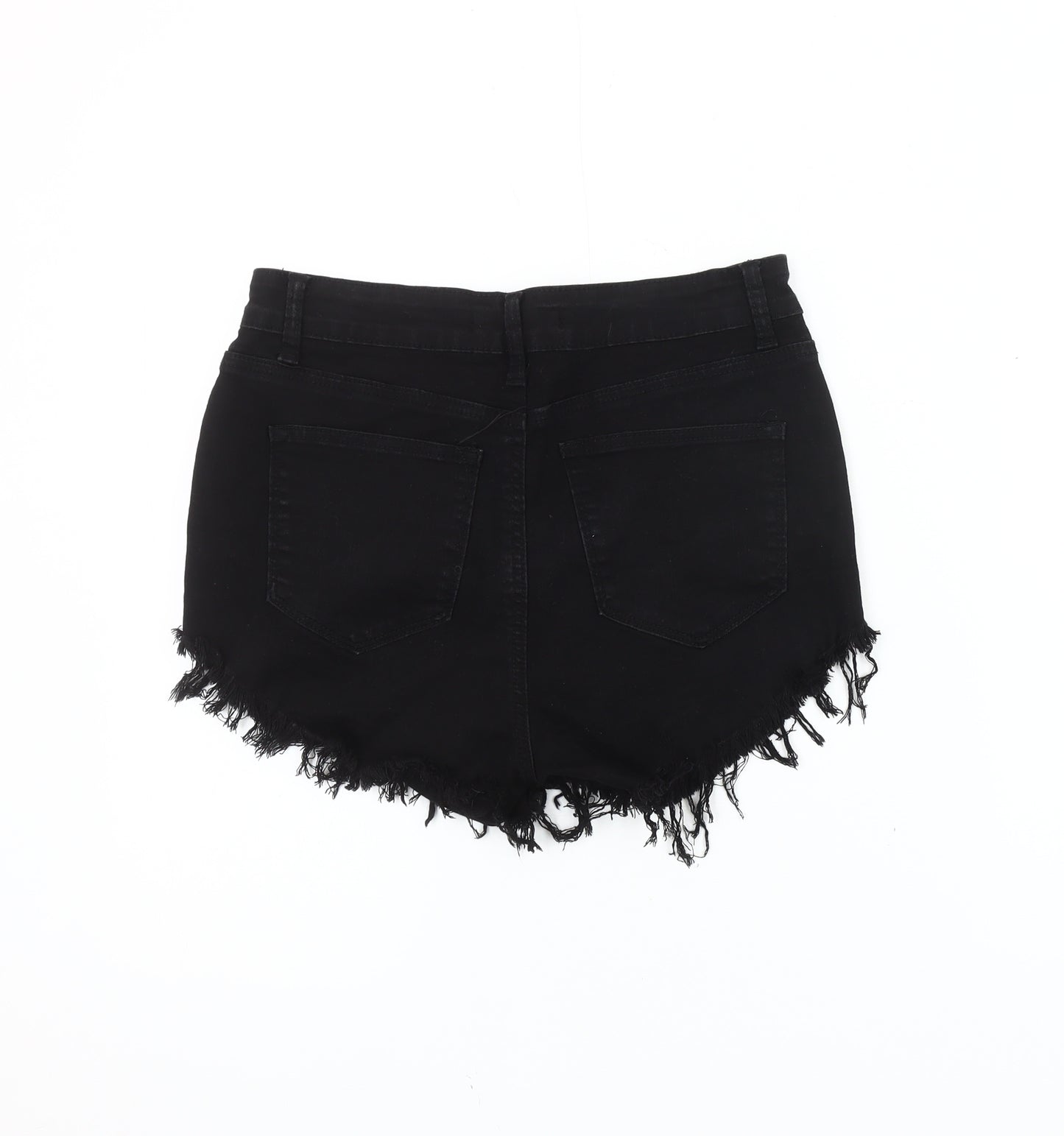 KanCan Women's Black Cut-Off Denim Shorts Size 28