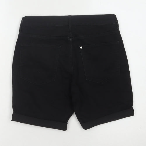 H&M Girls Black Denim Shorts - Size 11-12 Years Slim Fit