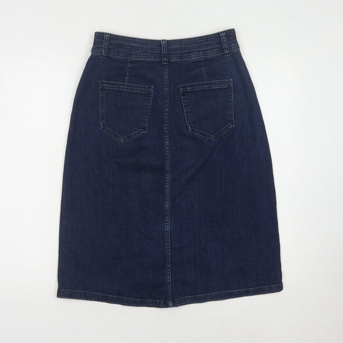 TU Women's Blue Denim Knee Length Pencil Skirt Size 10