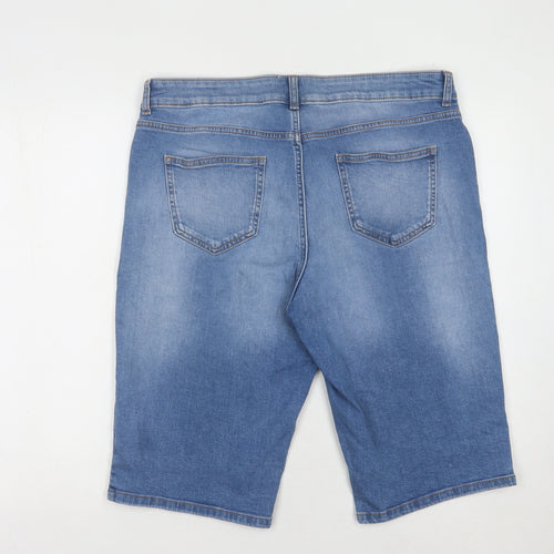 Tu Women's Blue Bermuda Shorts, Size 16, Denim Casual