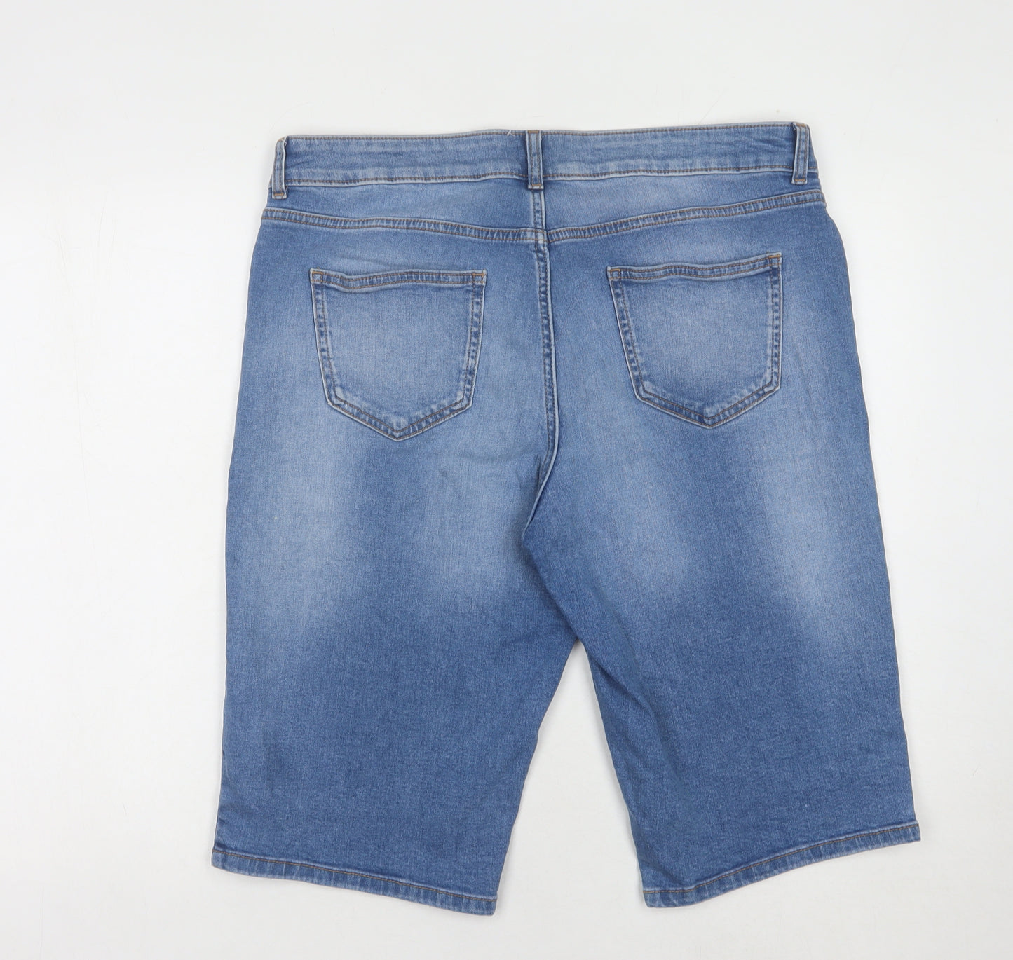 Tu Women's Blue Bermuda Shorts, Size 16, Denim Casual