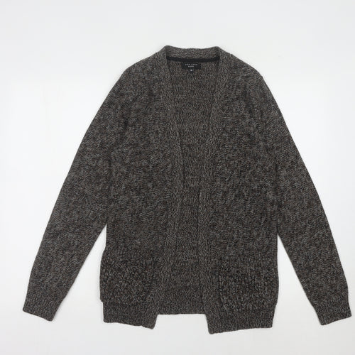 New Look Men's Grey Cardigan XS Knit Long Sleeve