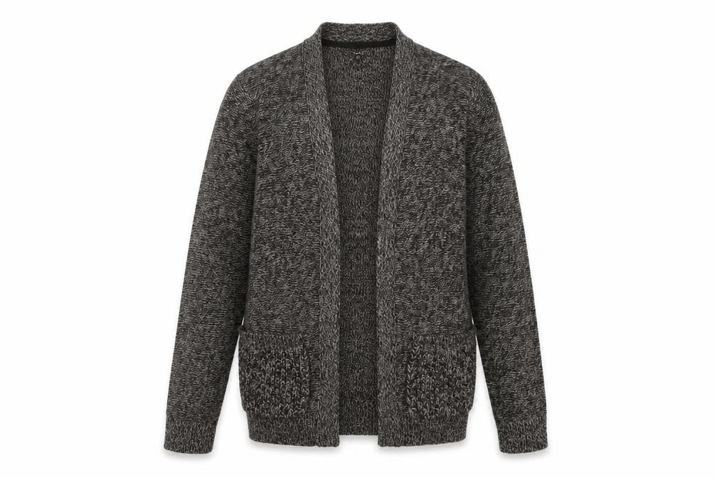 New Look Men's Grey Cardigan XS Knit Long Sleeve