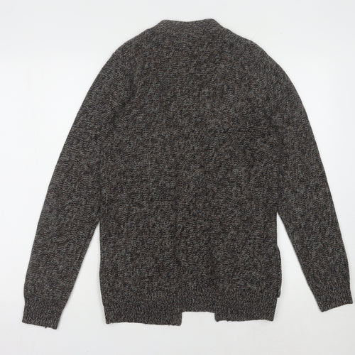 New Look Men's Grey Cardigan XS Knit Long Sleeve