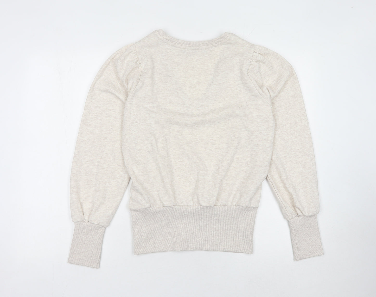 Very Women Beige V-Neck Sweatshirt Size 10