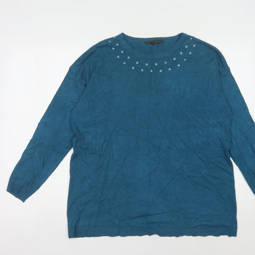 Bonmarché Women's Blue Pullover Jumper Size 14