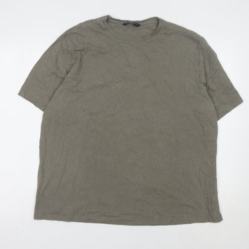Marks and Spencer Men's XXL Beige Cotton T-Shirt