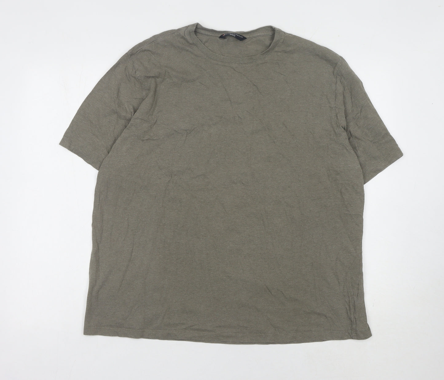 Marks and Spencer Men's XXL Beige Cotton T-Shirt
