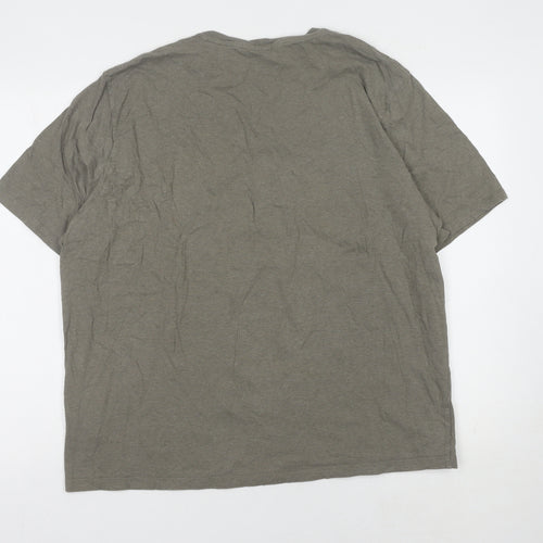 Marks and Spencer Men's XXL Beige Cotton T-Shirt