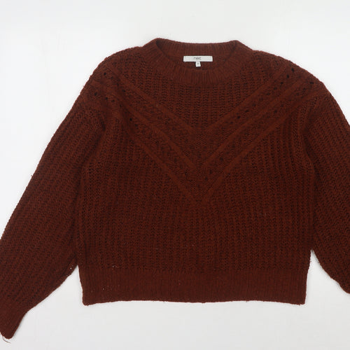 Next Women's Brown Chunky-Knit Pullover Jumper XS