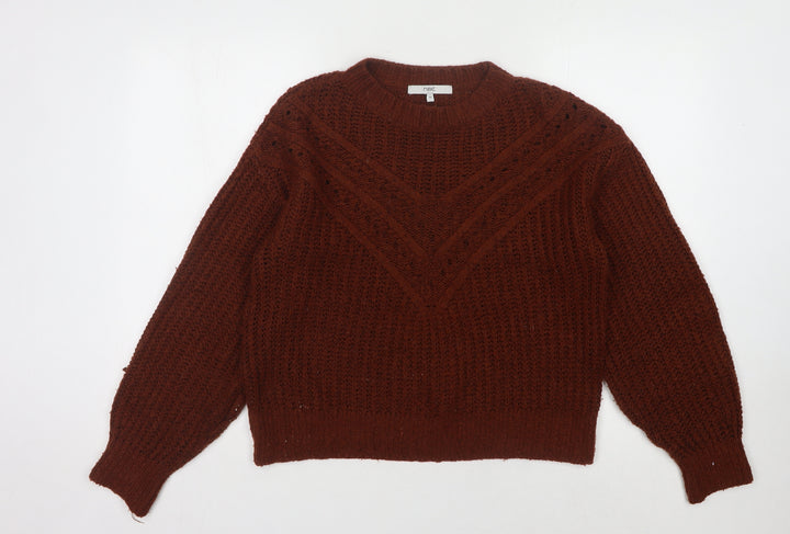 Next Women's Brown Chunky-Knit Pullover Jumper XS