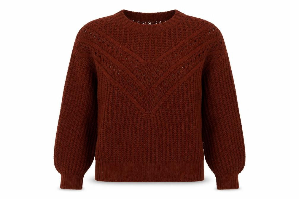 Front view of Next Women's Brown Chunky-Knit jumper XS