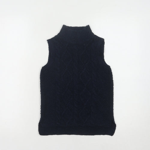 Next Girls Blue High Neck Sleeveless Vest Jumper - 7 Years