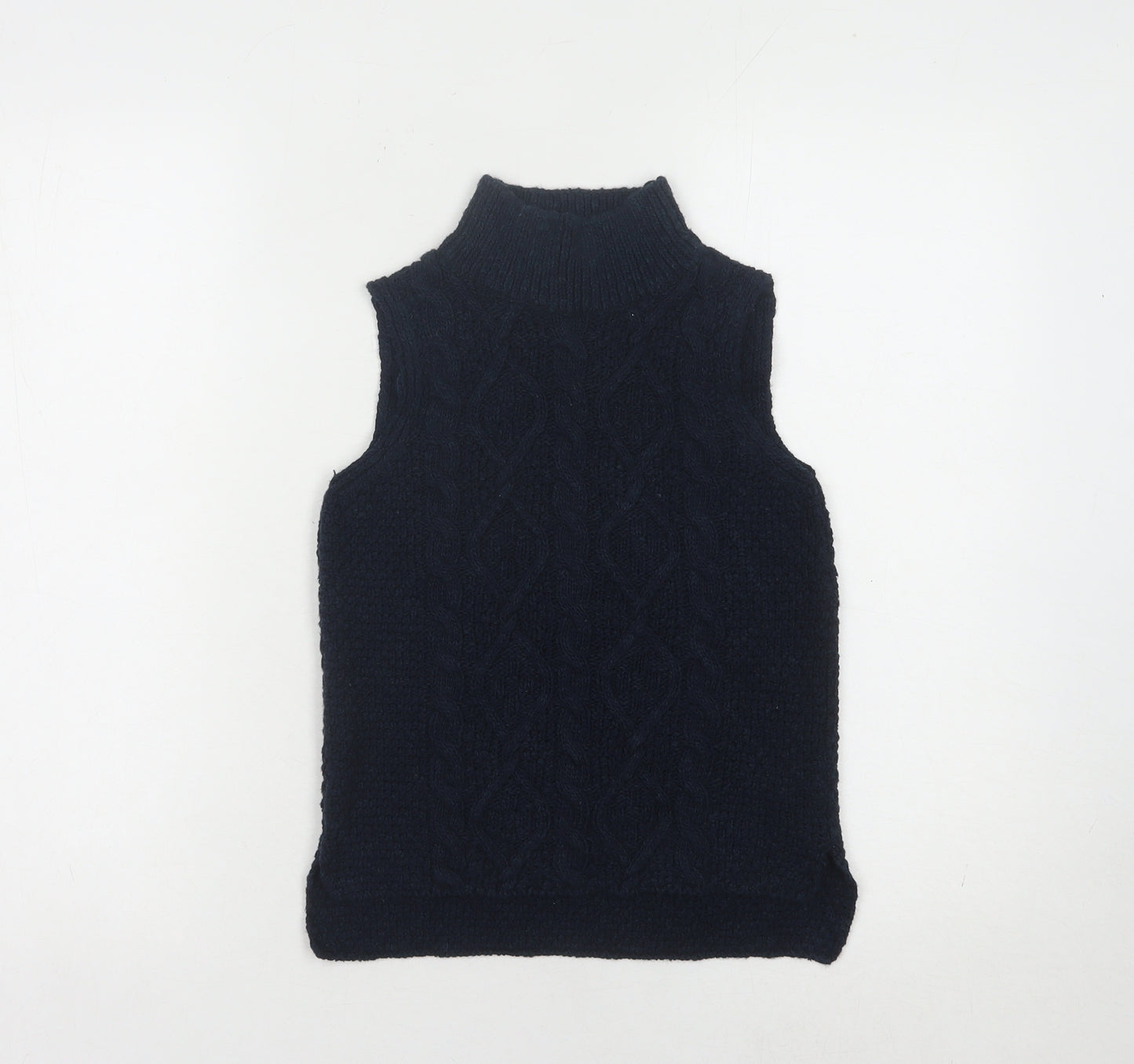 Next Girls Blue High Neck Sleeveless Vest Jumper - 7 Years