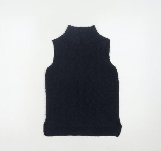 Next Girls Blue High Neck Sleeveless Vest Jumper - 7 Years