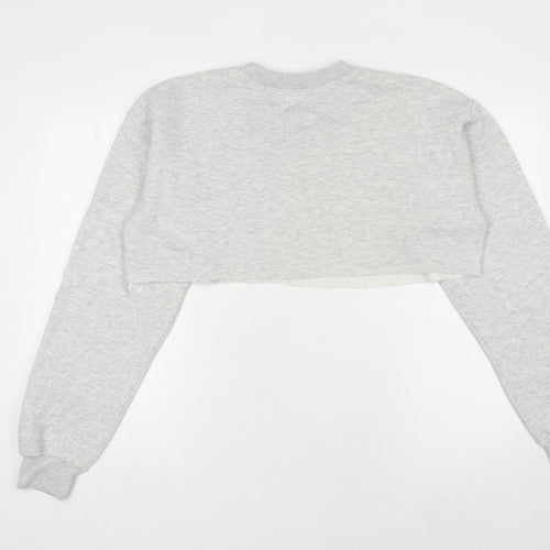 PrettyLittleThing Women's Grey Crew Neck Sweatshirt Small