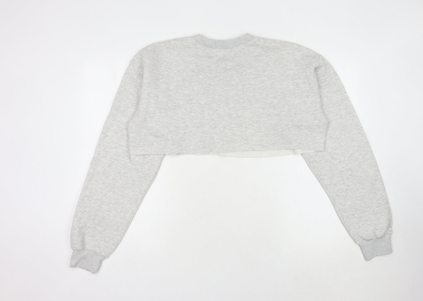 PrettyLittleThing Women's Grey Crew Neck Sweatshirt Small