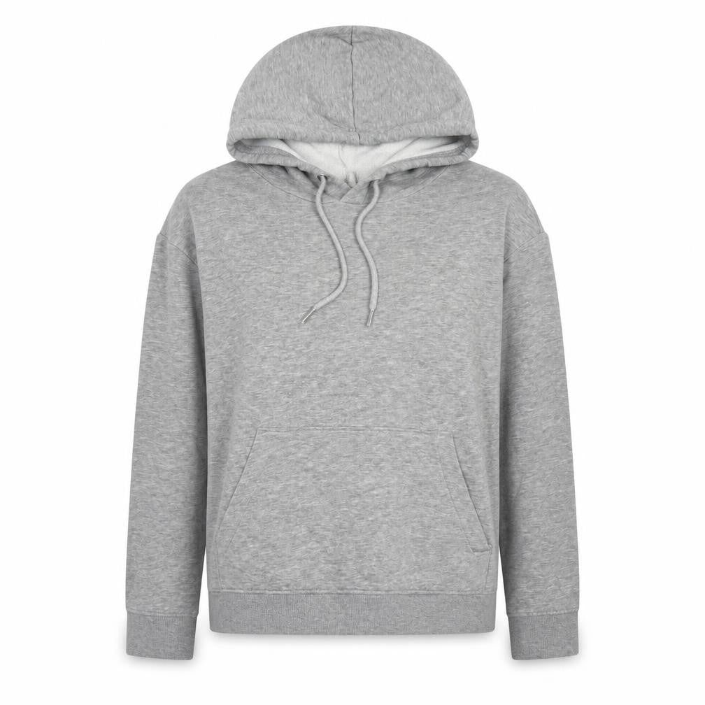 Front view of H&M Women's Grey Pullover Hoodie, size 8