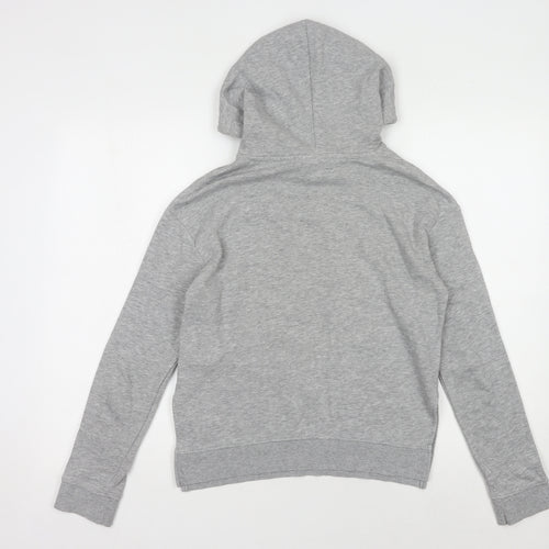 H&M Women's Grey Pullover Hoodie Size 8