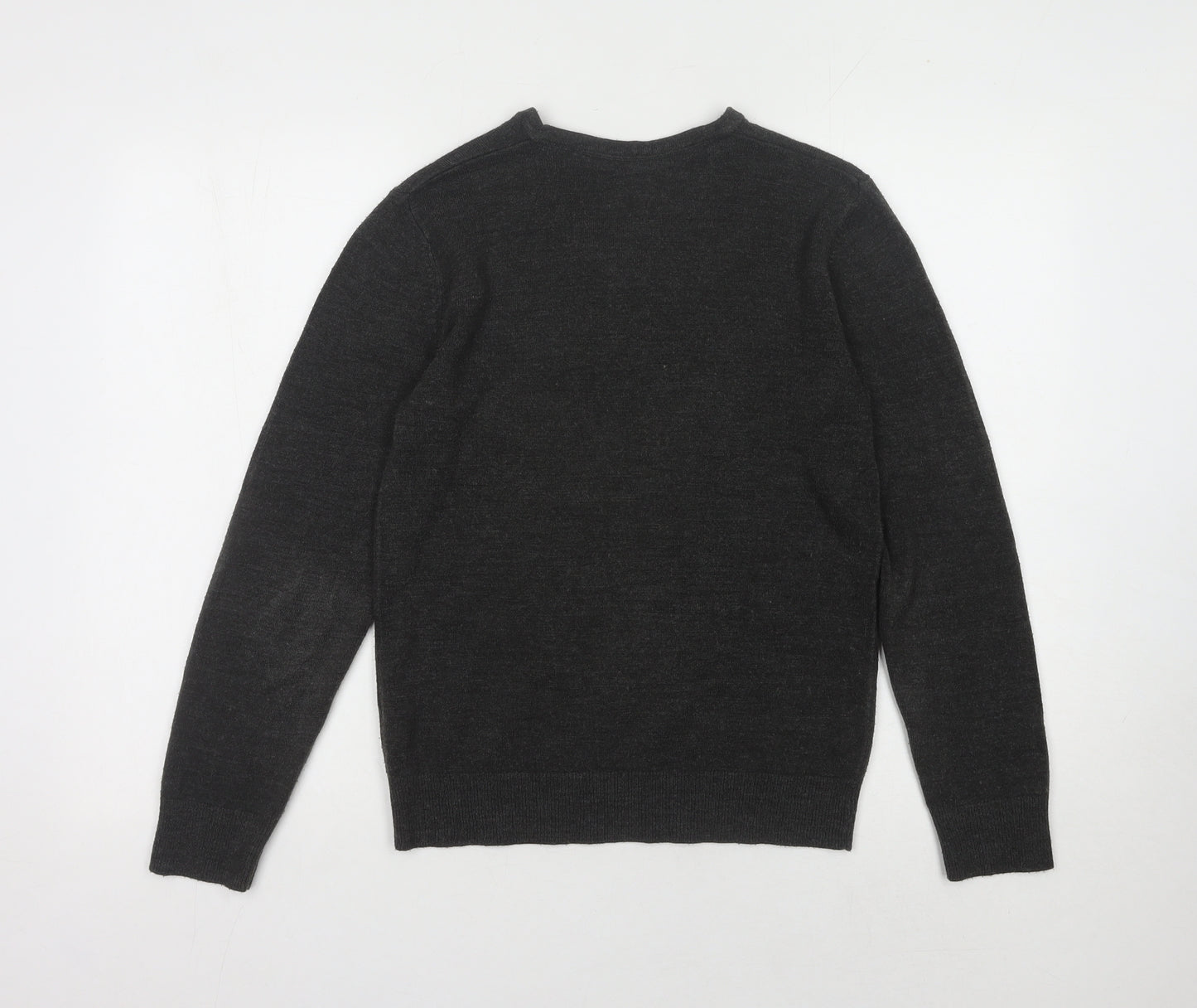Burton Men's Black Acrylic V-Neck Pullover Jumper XS