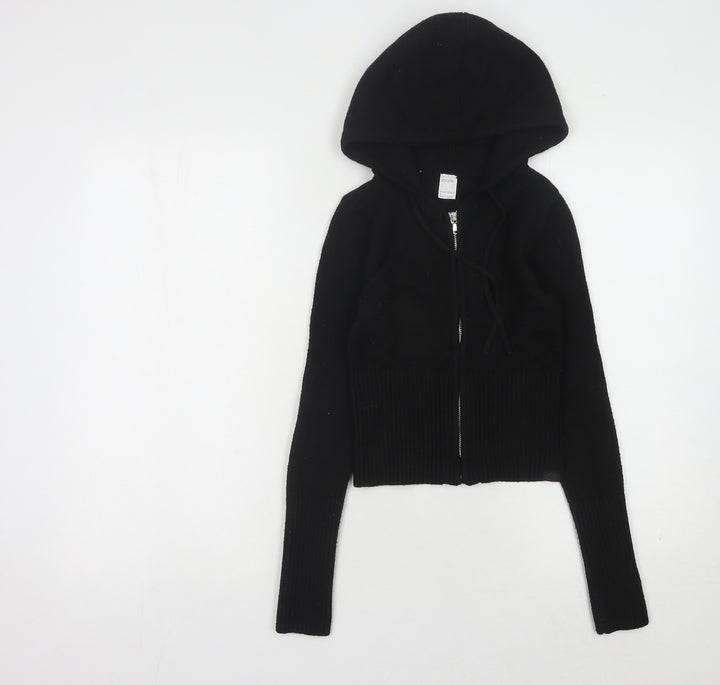 Gilly Hicks Womens Black Full Zip Hooded Jumper, Size S