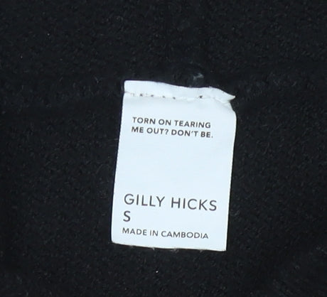 Gilly Hicks Womens Black Full Zip Hooded Jumper, Size S
