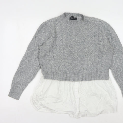 New Look Women’s Grey Cable-Knit Jumper, Size 16