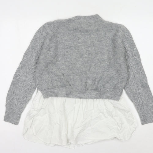 New Look Women’s Grey Cable-Knit Jumper, Size 16