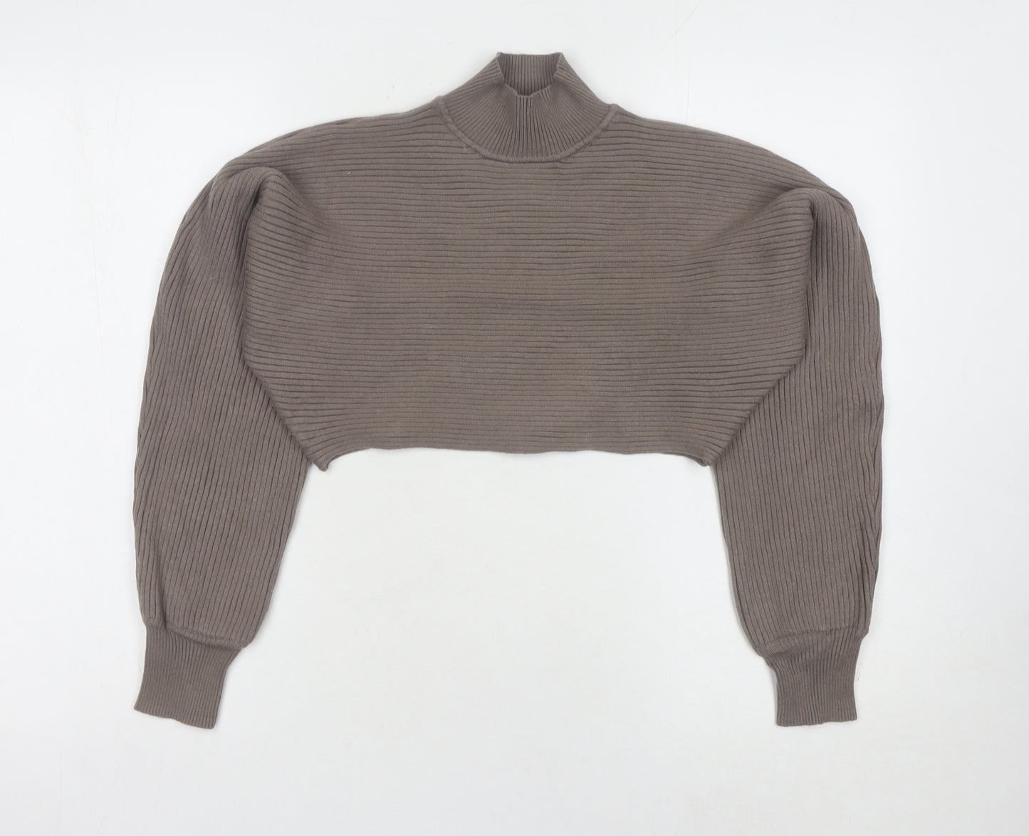 New Look Brown Mock Neck Pullover Jumper S Women