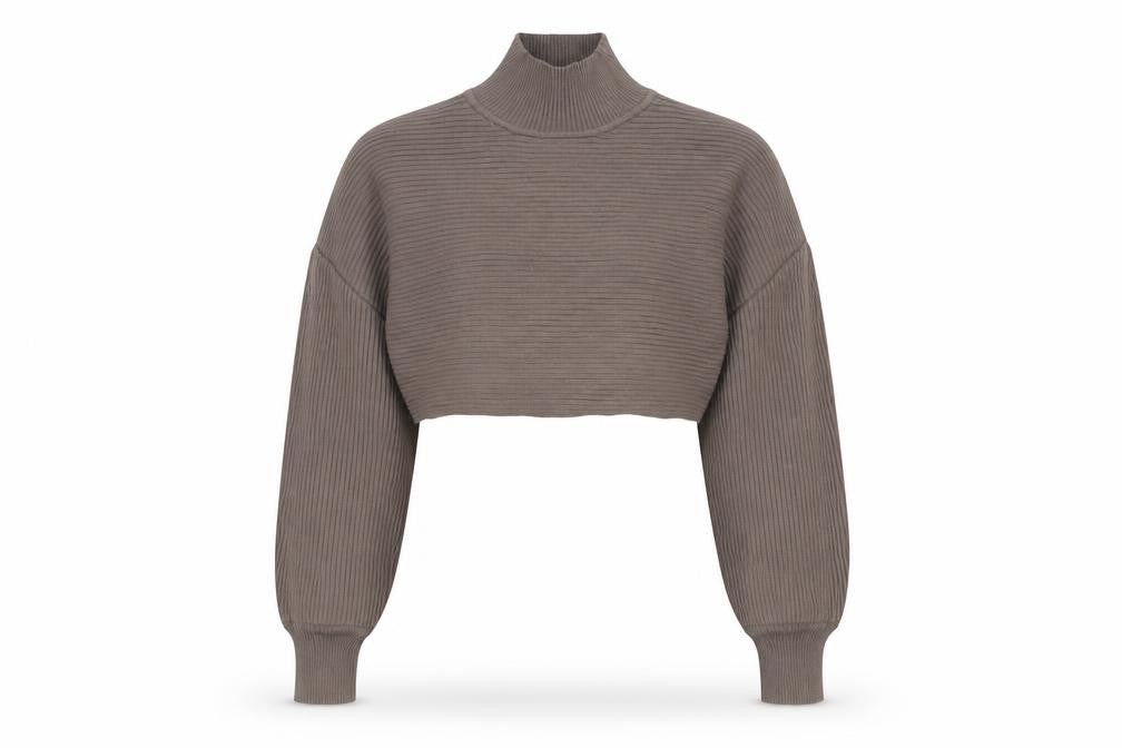 Front view of New Look Brown Mock Neck jumper S Women