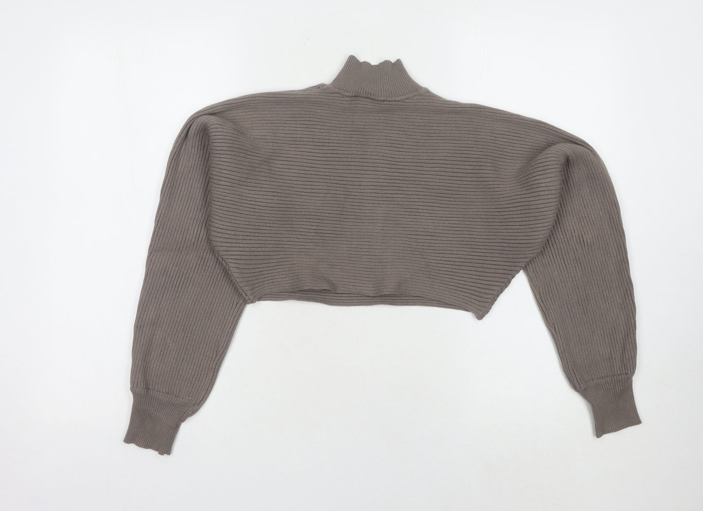 New Look Brown Mock Neck Pullover Jumper S Women