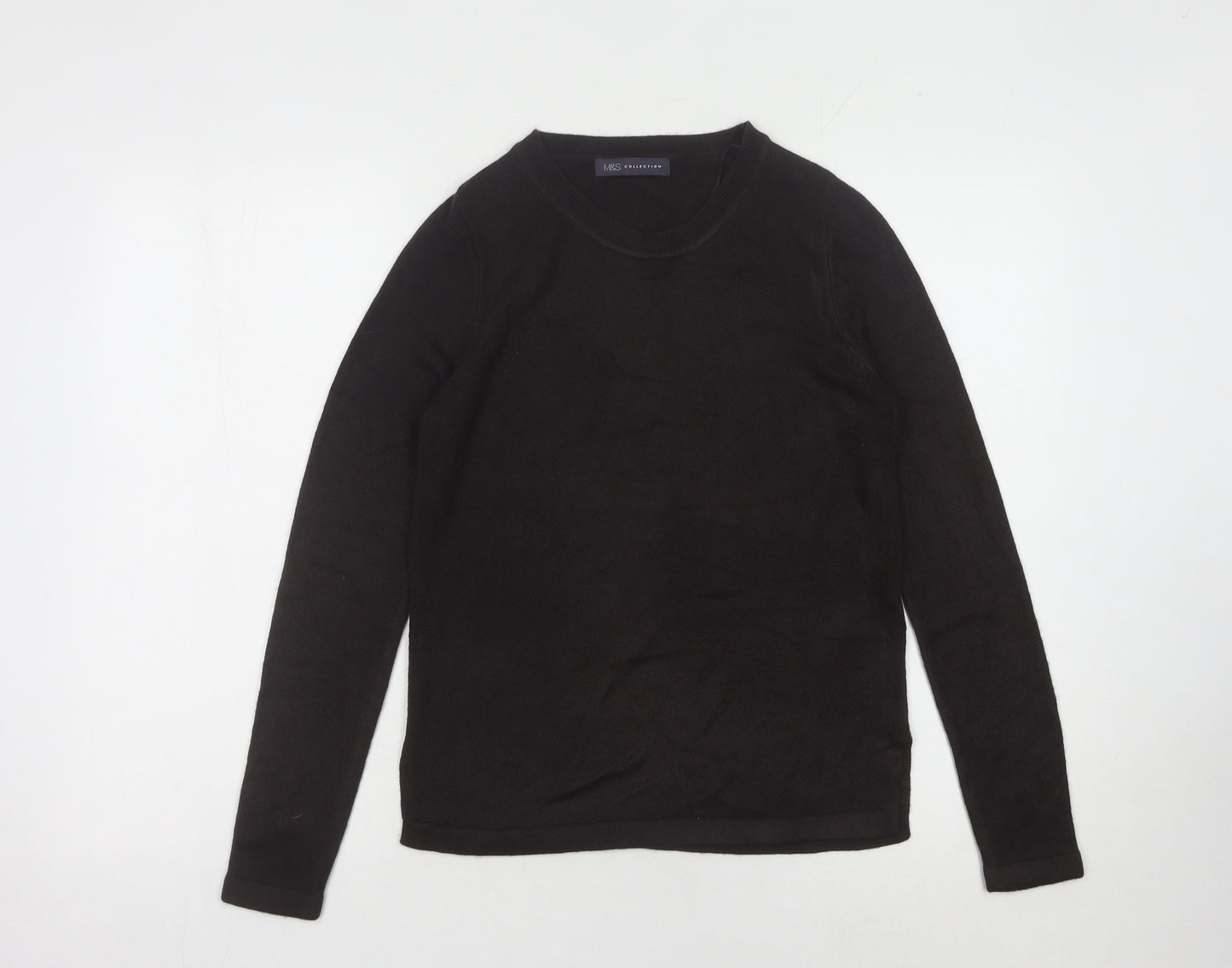 Marks and Spencer Women's Black Jumper - Size 8