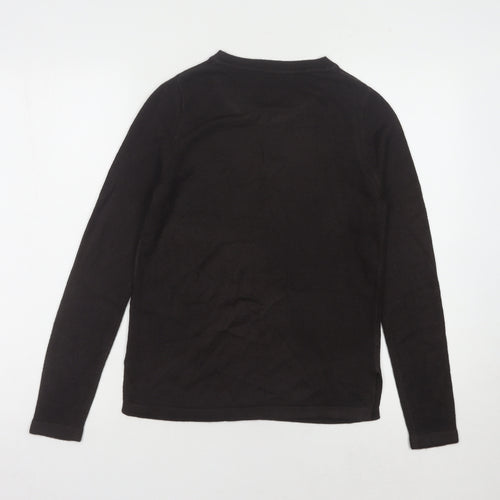 Marks and Spencer Women's Black Jumper - Size 8