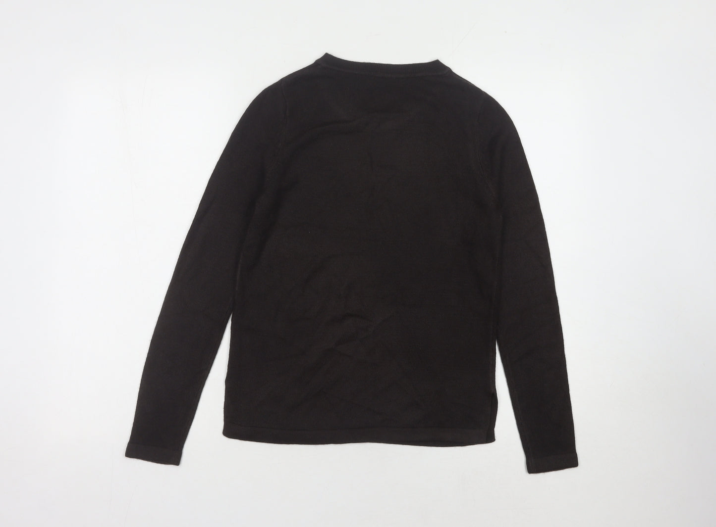 Marks and Spencer Women's Black Jumper - Size 8