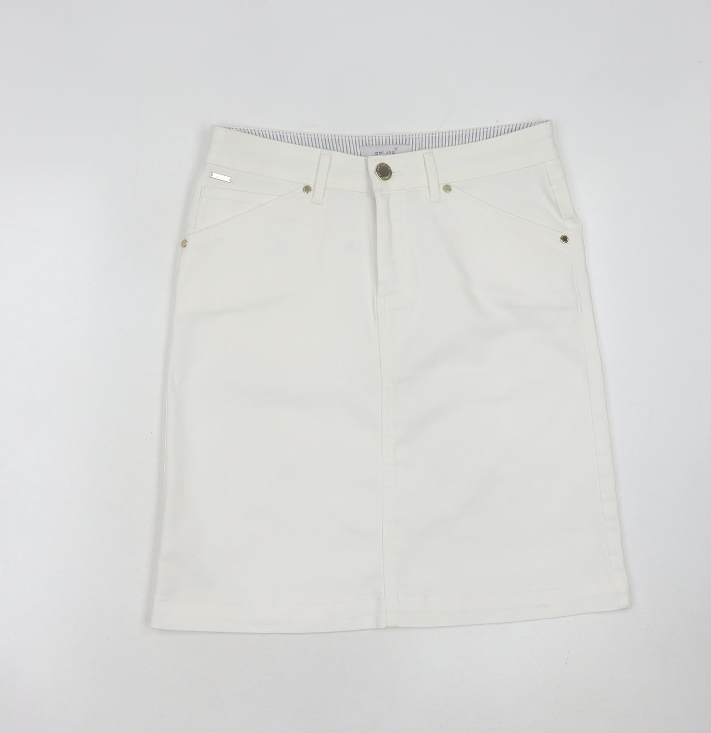 Marks and Spencer White Pencil Skirt, Size 10, Women's