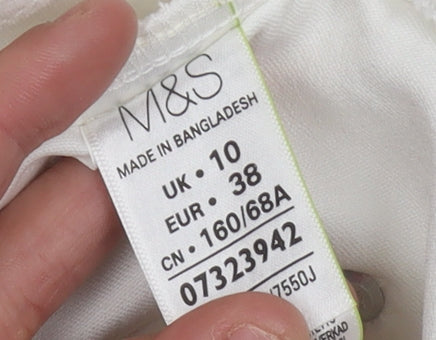 Marks and Spencer White Pencil Skirt, Size 10, Women's