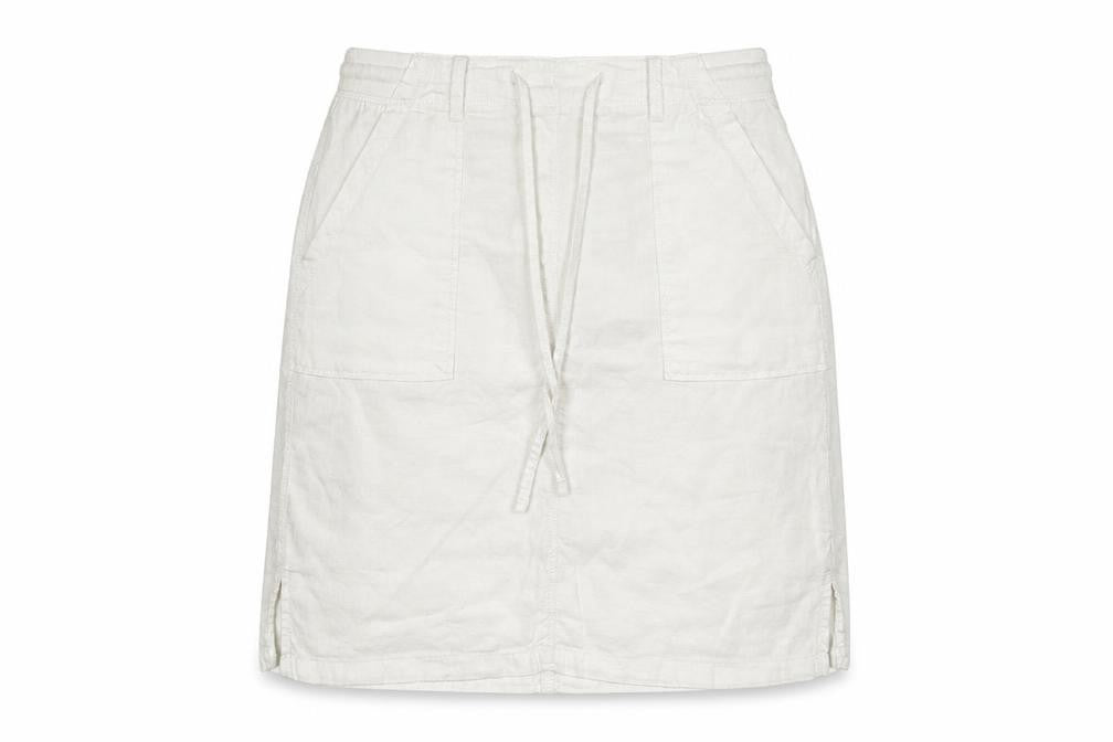 Front view of Marks & Spencer Women's White Cargo Skirt, size 10