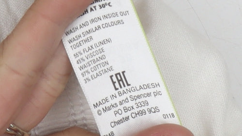 Marks and Spencer Women's White Cargo Skirt Size 10