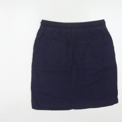 Marks and Spencer Women's Blue Linen Skirt Size 10