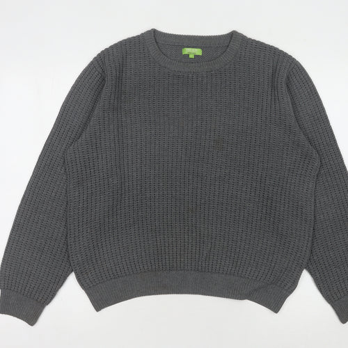 Feraud Women's Grey Knit Pullover Jumper Size L
