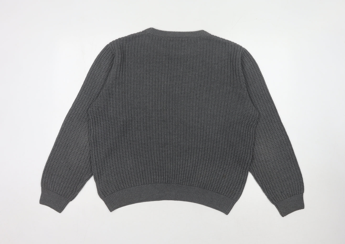 Feraud Women's Grey Knit Pullover Jumper Size L