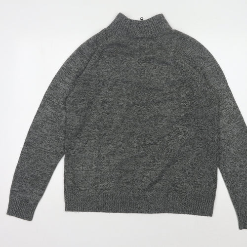 Burton Menswear Grey High Neck Pullover Jumper