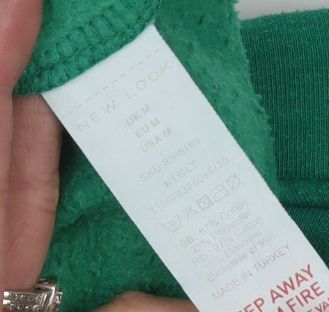 New Look Men's Green Pullover Hoodie, Size M, Hooded