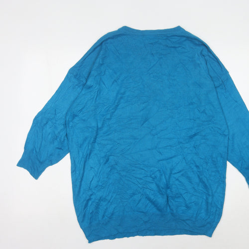 Roaman's Women's Blue Pullover Jumper L