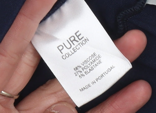 Pure Collection Women's Blue Mid Rise Leggings Size M