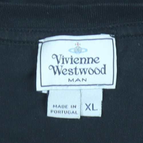 Vivienne Westwood Men's XL Black Cotton T-Shirt