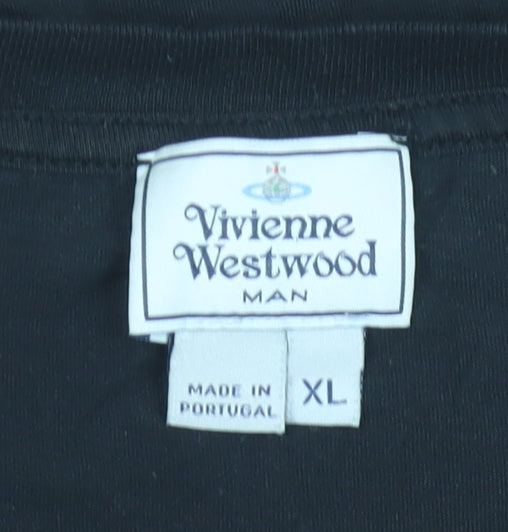 Vivienne Westwood Men's XL Black Cotton T-Shirt