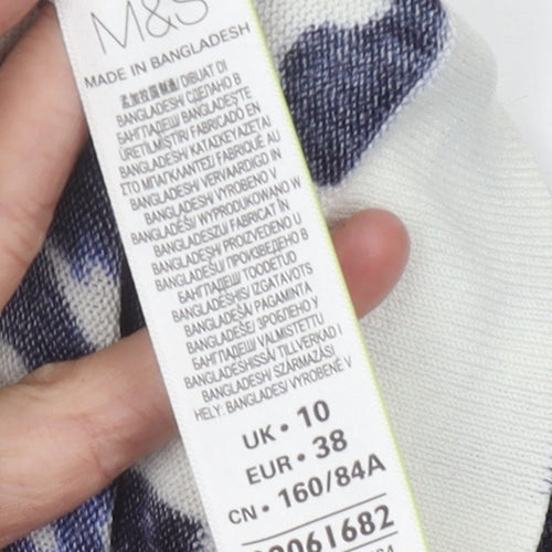 Marks and Spencer Women's Blue Cardigan, Size 10